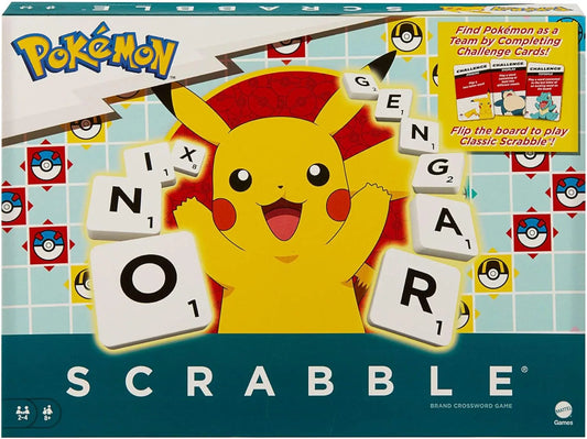 Netmarket Mattel Games Scrabble Pokémon Board Game, New but open scruffy box