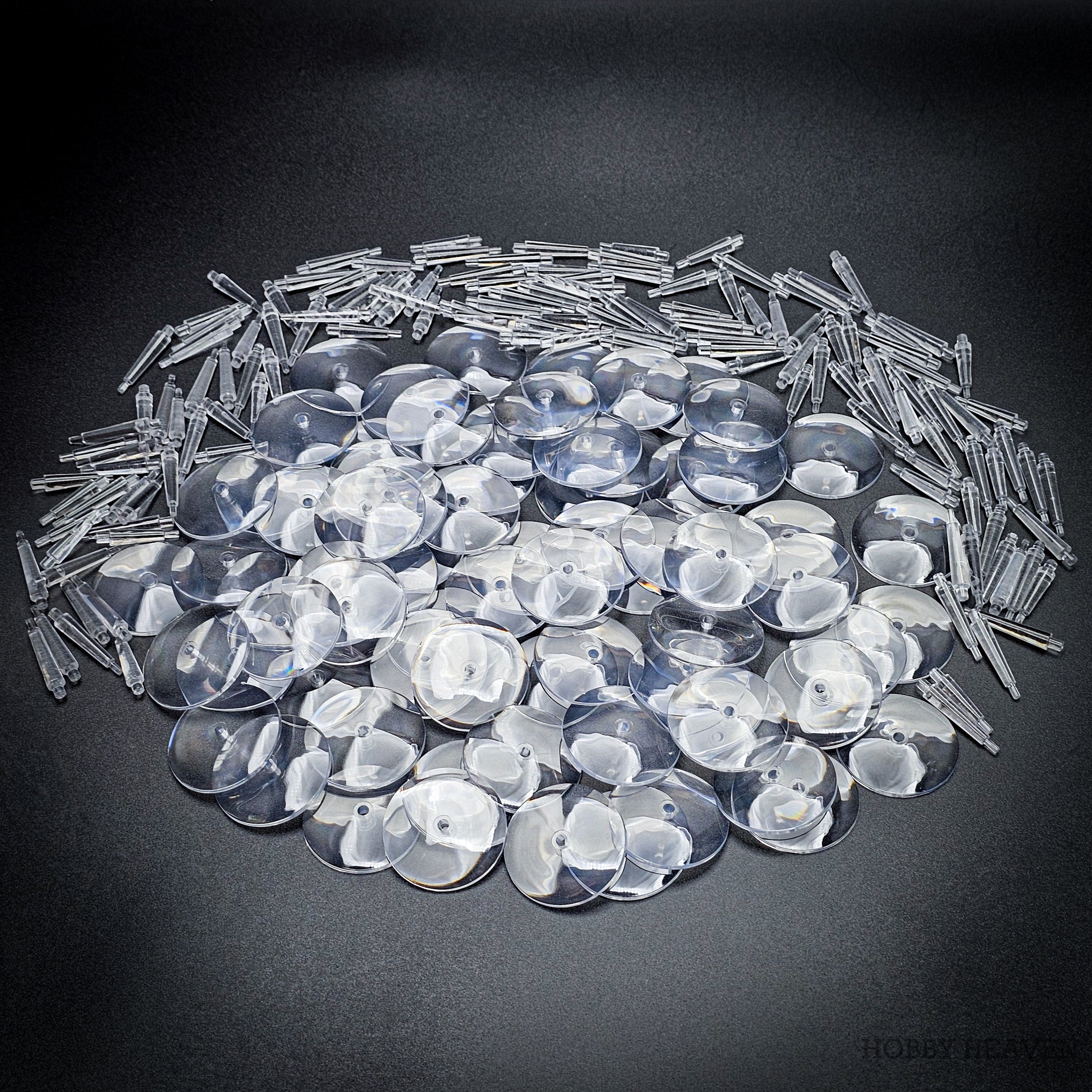 Base 32mm Round Flying Clear Plastic Base