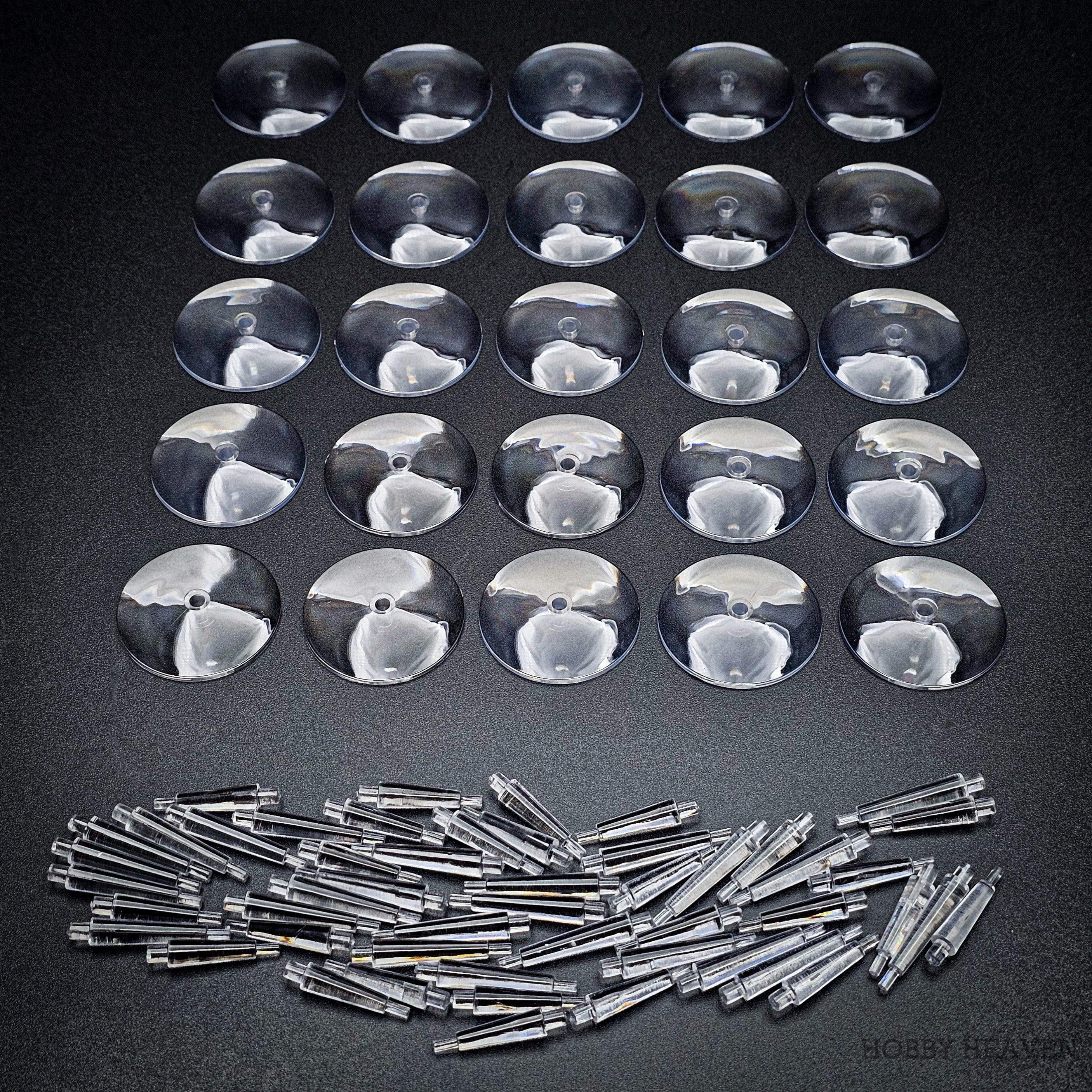 Base 32mm Round Flying Clear Plastic Base