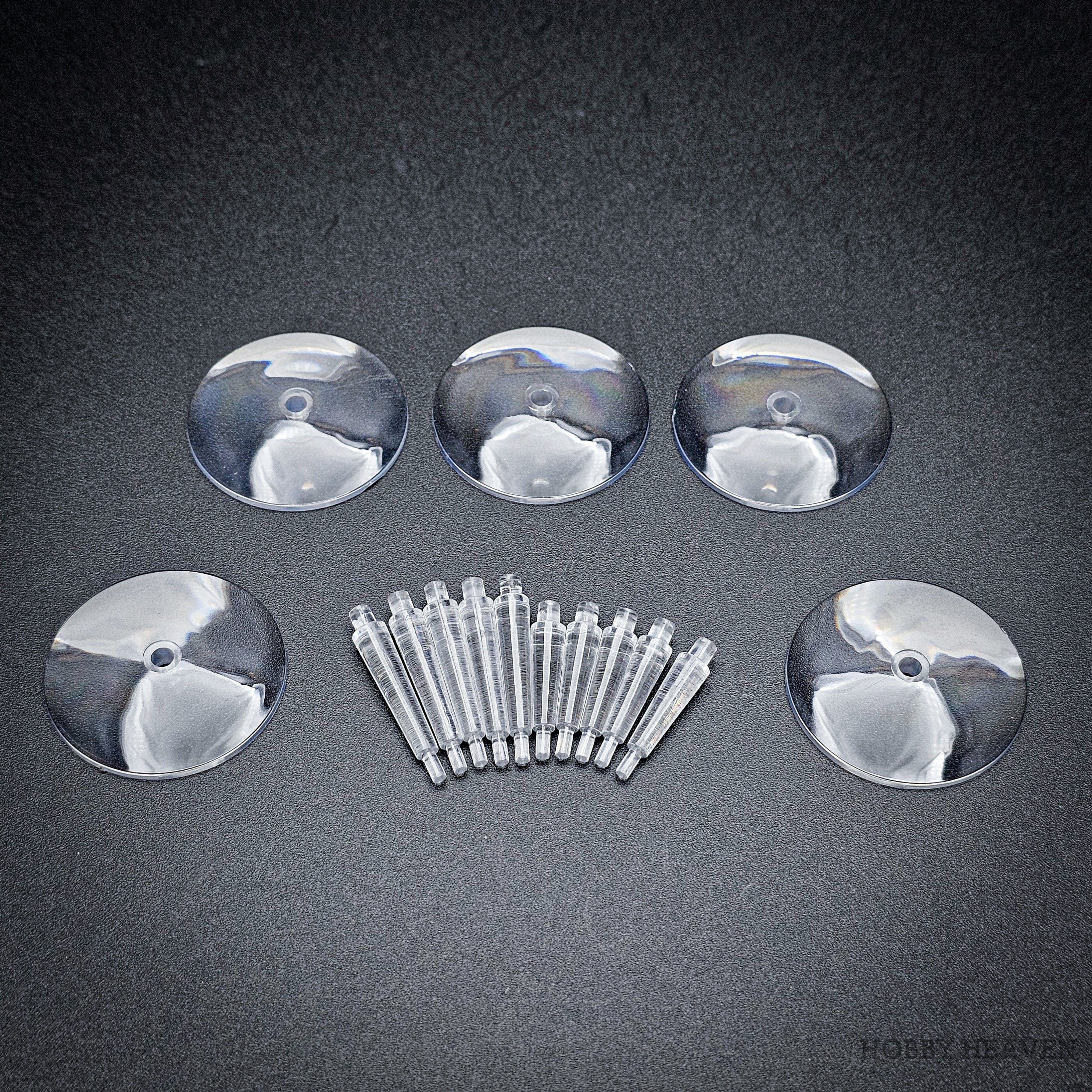 Base 32mm Round Flying Clear Plastic Base