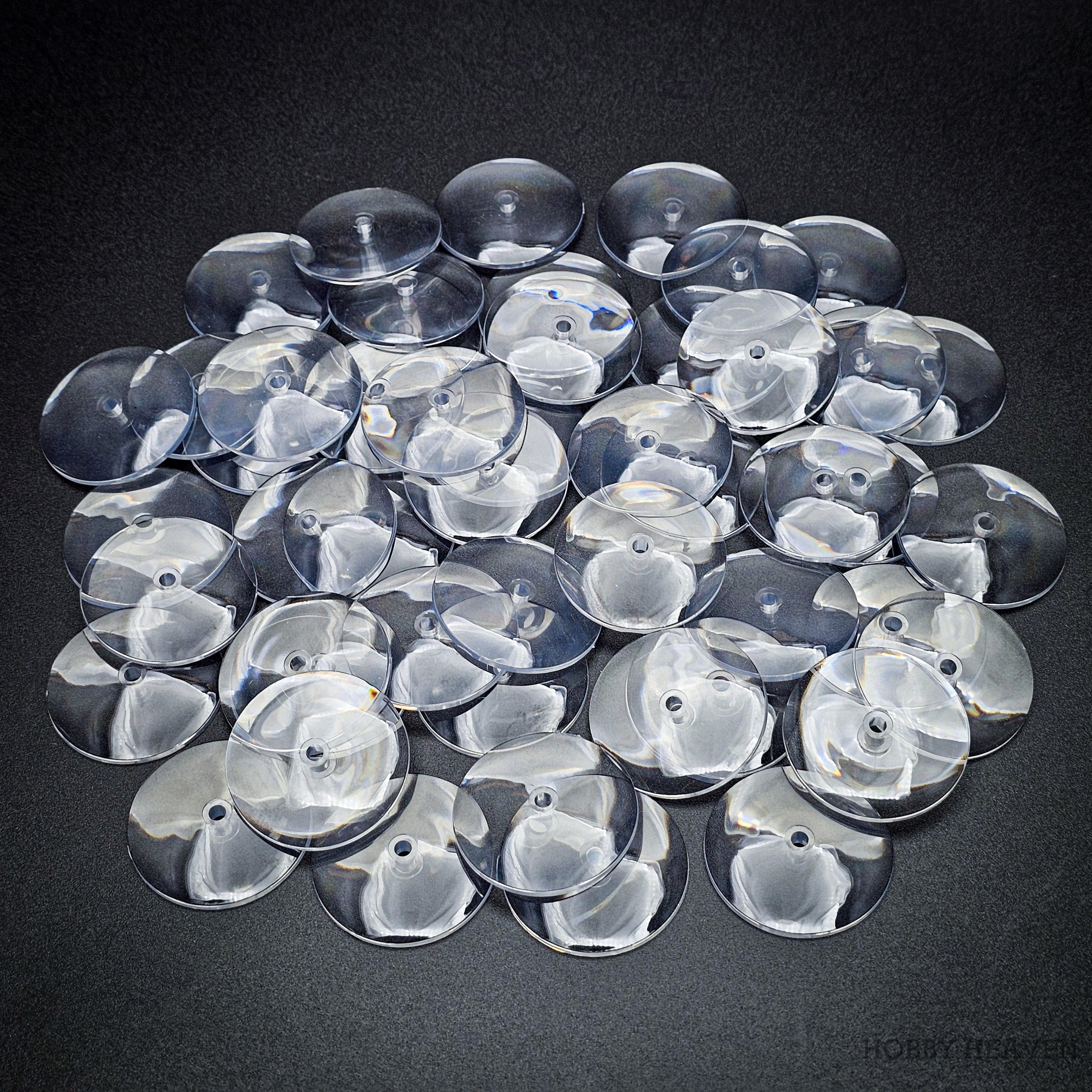 Base 32mm Round Flying Clear Plastic Base