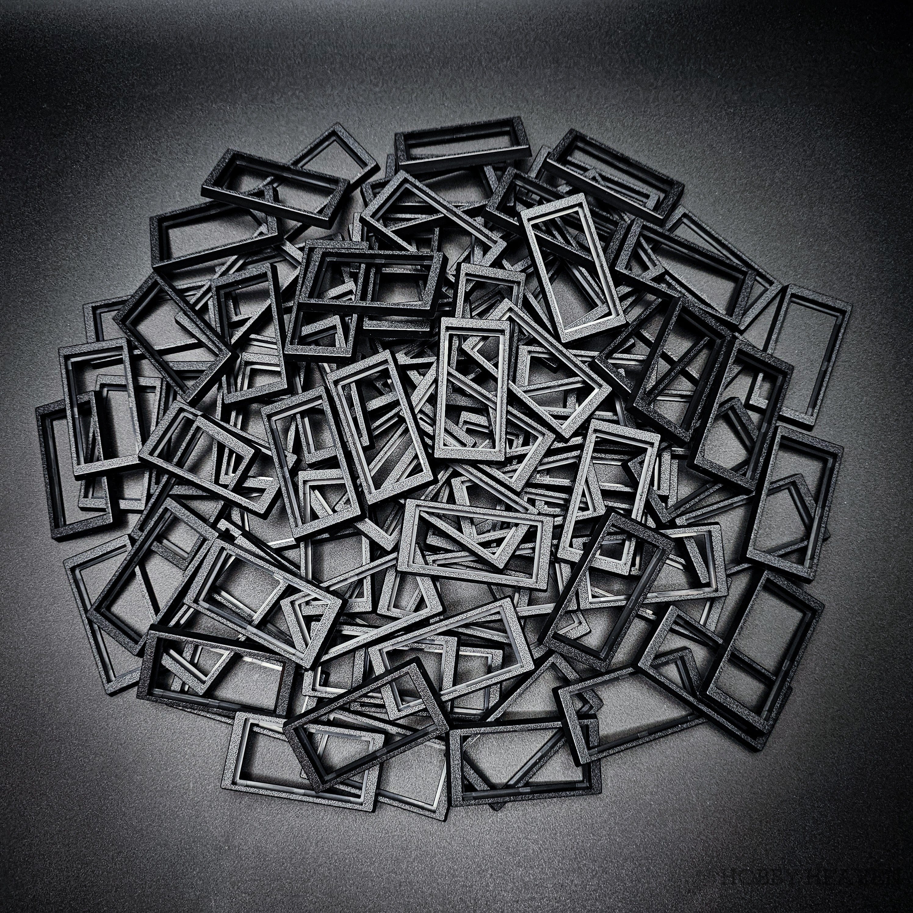 Base 50x24mm to 60x30mm Rectangle Bases Converters ABS Plastic