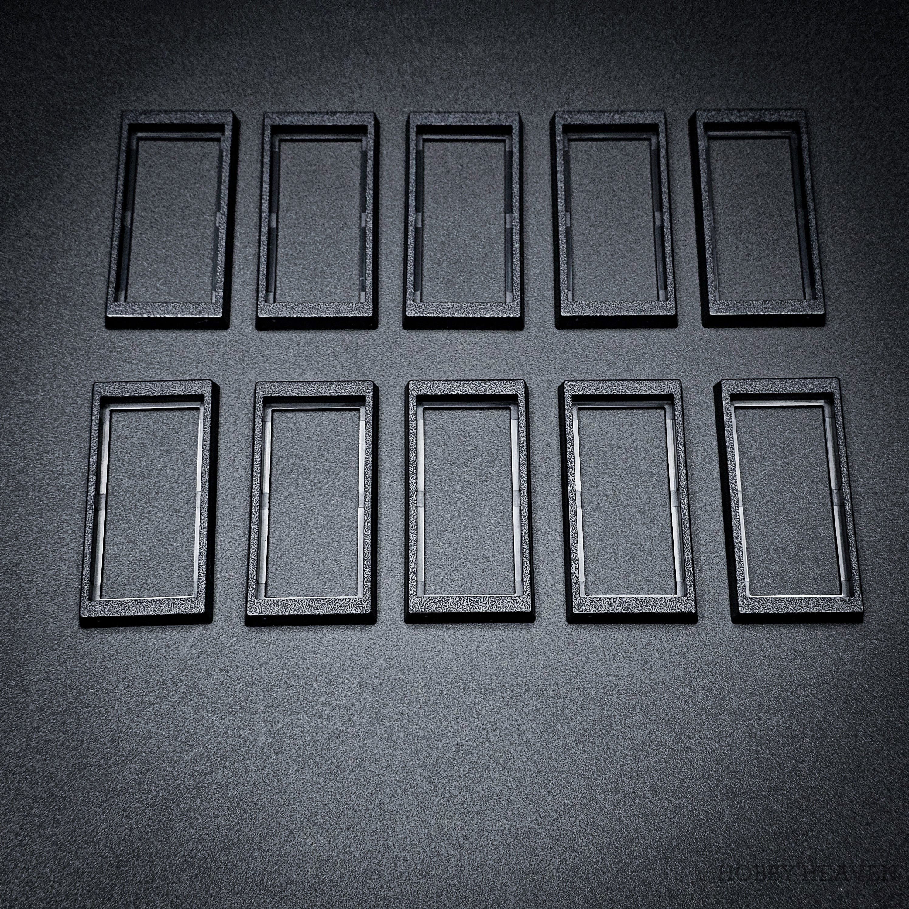 Base 50x24mm to 60x30mm Rectangle Bases Converters ABS Plastic