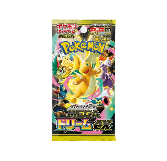 Pixel-Hub Media Ltd Booster Box - Japanese Pokemon Pokemon - Mega Evolution - Mega Dream ex - Japanese Booster Box (10 Boosters)