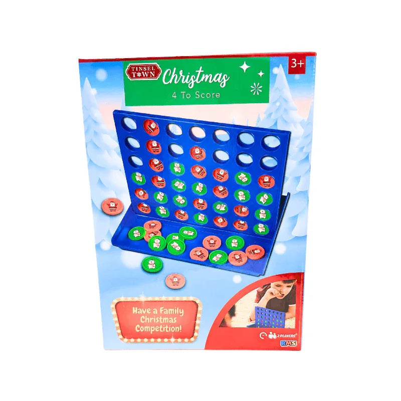 PoundFun Board Games Christmas 4 To Score Family Board Game