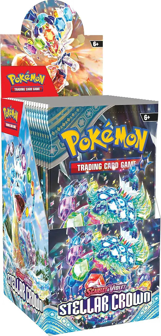 Purple Anime Pokémon TCG Scarlet & Violet – Stellar Crown 18 pack Booster box
