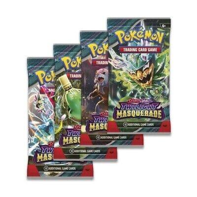 Purple Anime Pokemon TWILIGHT MASQUERADE Booster Pack TCG Trading Card