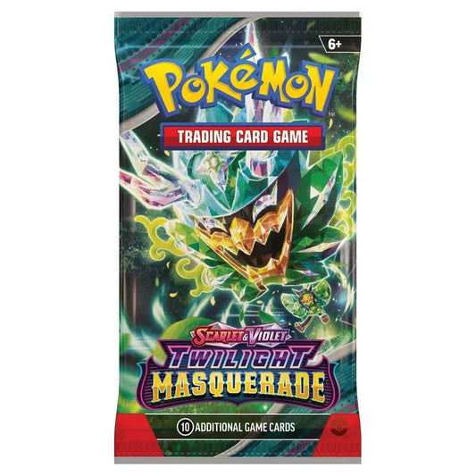 Purple Anime Pokemon TWILIGHT MASQUERADE Booster Pack TCG Trading Card