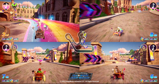 Purple Anime Video Game dreamworks all star racing switch