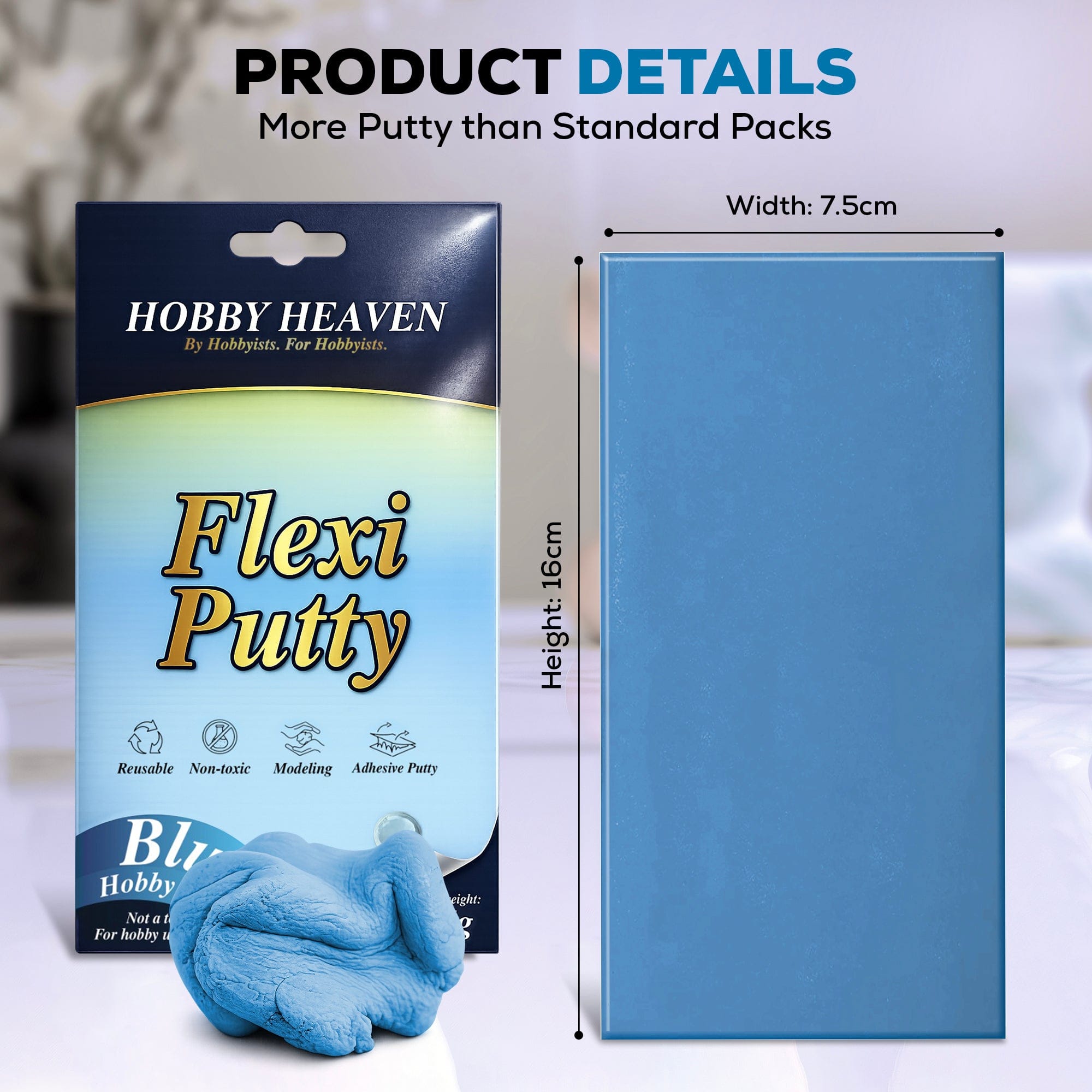 Putty Flexi Putty 75g – Blue Reusable Adhesive for Models & Miniatures 5061001182749
