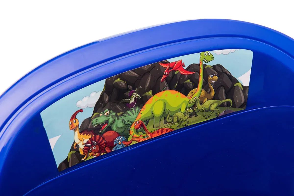 Rooleo Blue dinosaur adventure ride on bumper car