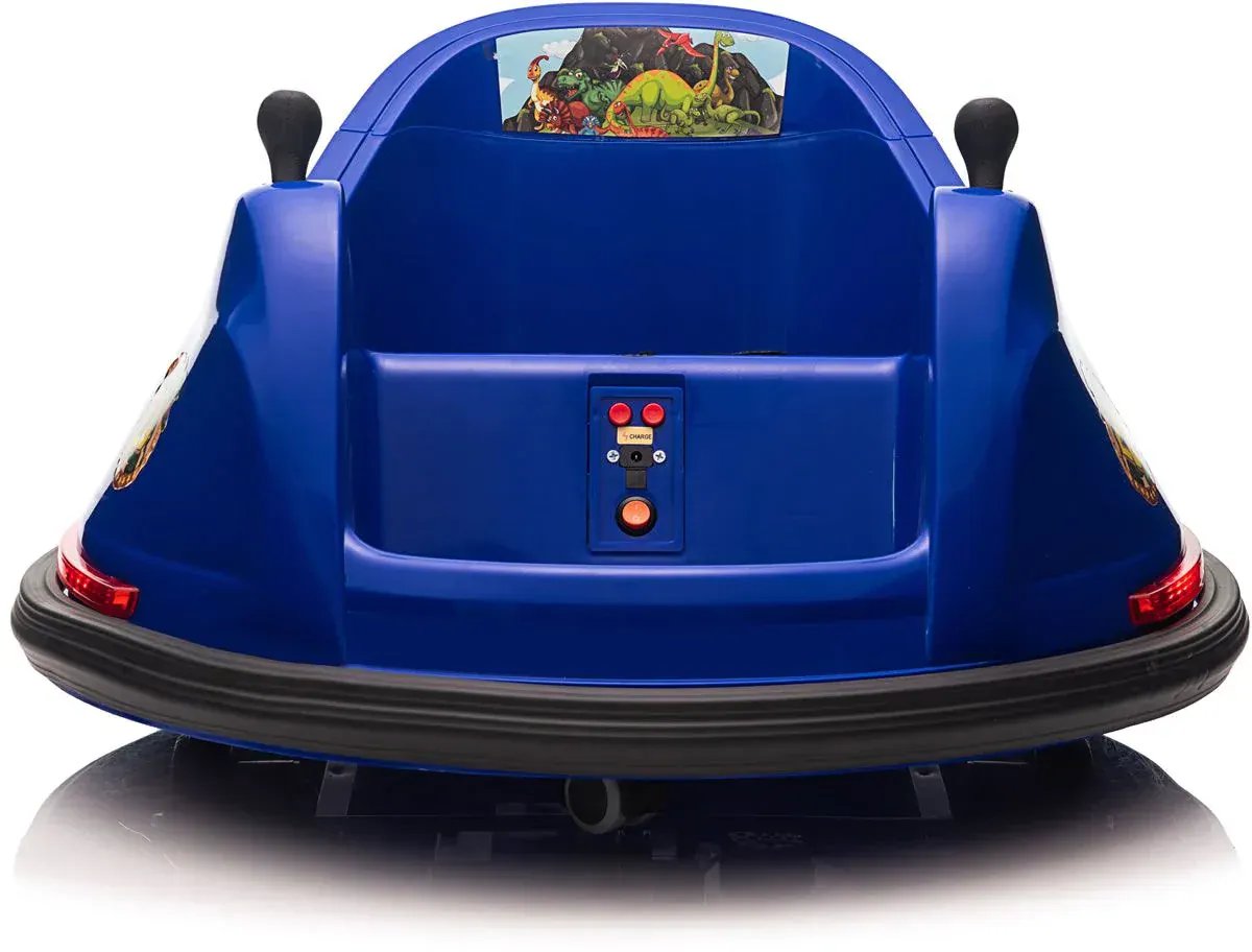 Rooleo Blue dinosaur adventure ride on bumper car