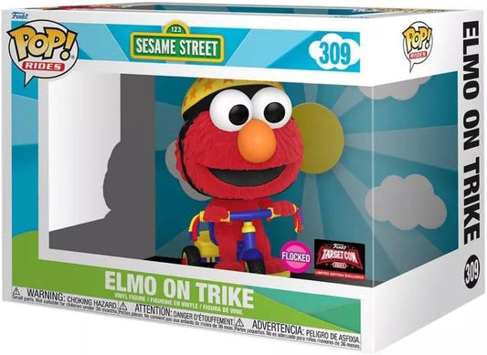 Rooleo Funko POP Rides: Sesame Street Elmo on Trike Flocked