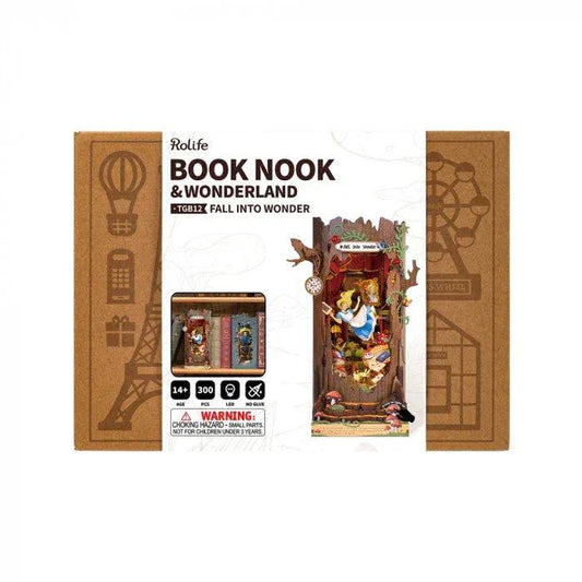 Rooleo Rolife Book Nook Shelf Insert - Fall into Wonderland