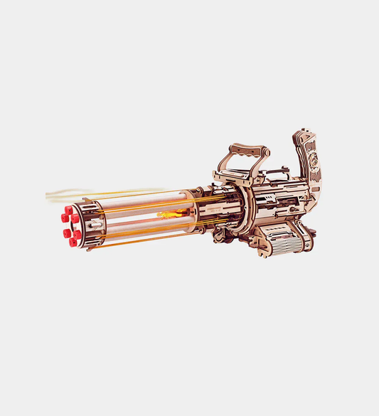 Rooleo Rotating-Barrel Machine Gun 3D Wooden Puzzle