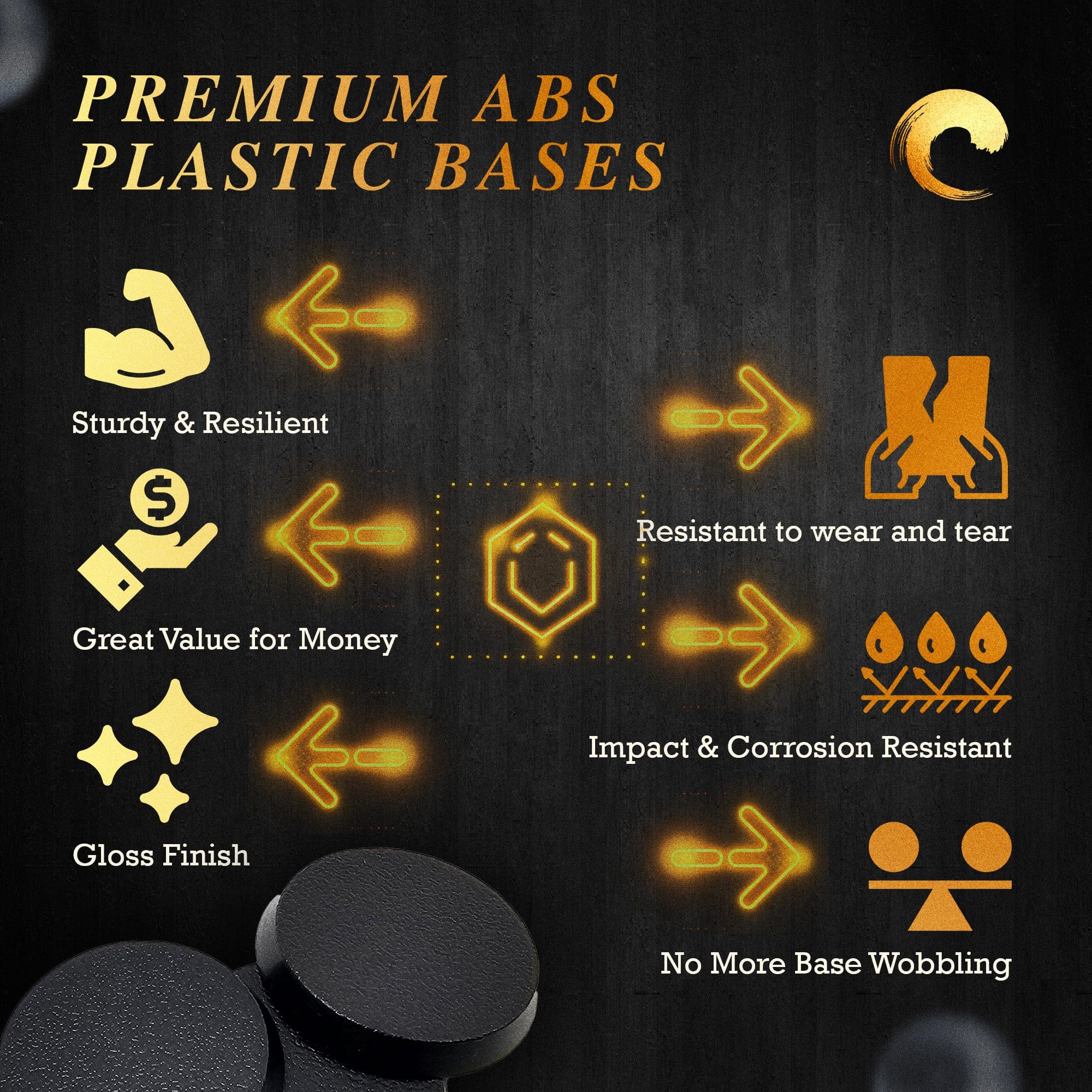 Base 25mm Round Plain Plastic Bases