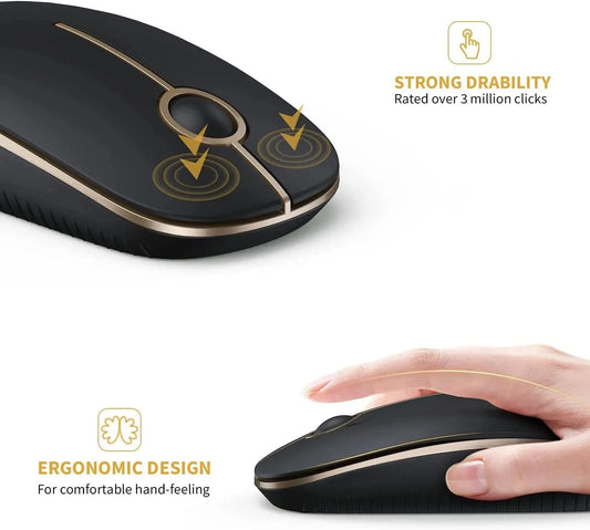 Seenda Silent Wireless Mouse with 1600 DPI Precision - Purple Anime