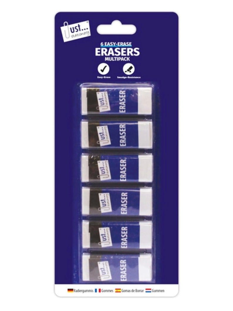 Smudge resistant erasers 6 pack 5013922063607