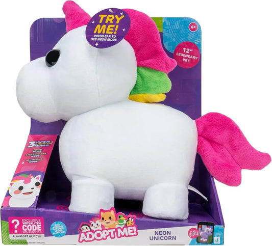 Snaps Adopt Me! Neon Unicorn Light-Up Plush