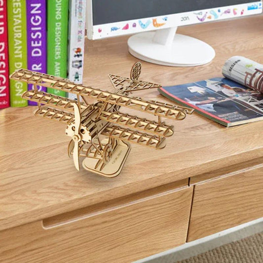 Snaps Airplane Bi-Plane TG301 3D Wooden Puzzle
