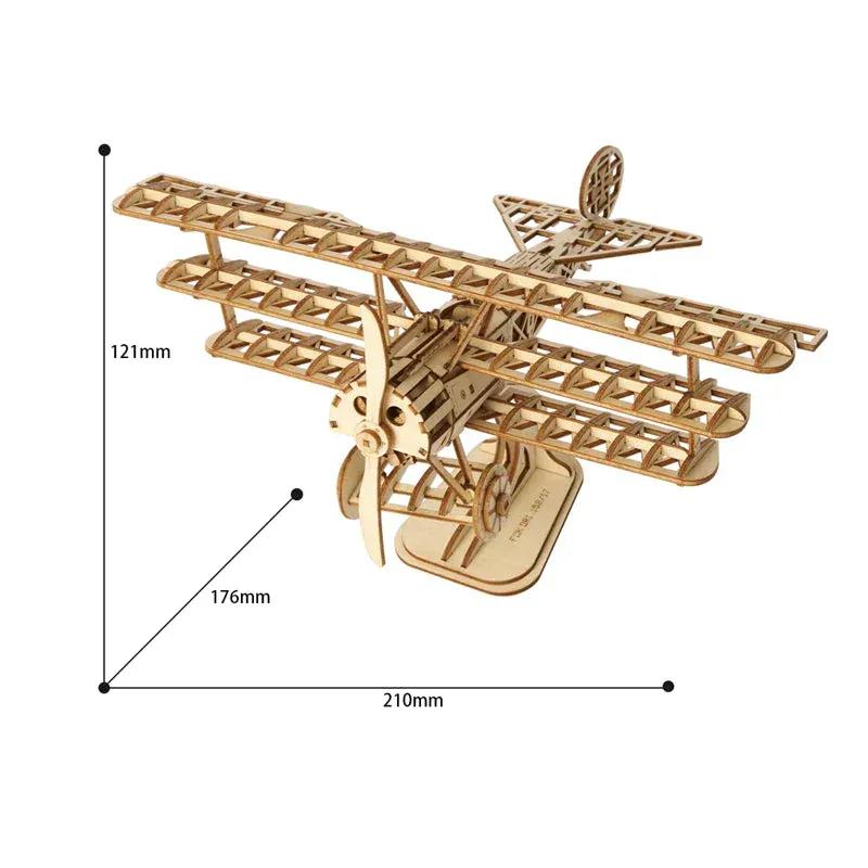 Snaps Airplane Bi-Plane TG301 3D Wooden Puzzle