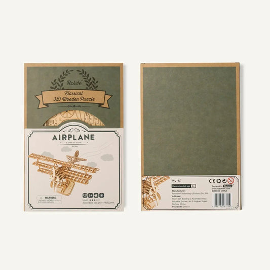 Snaps Airplane Bi-Plane TG301 3D Wooden Puzzle