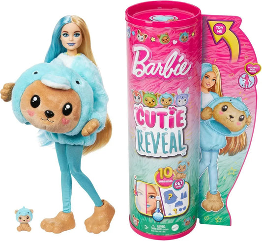 Snaps Barbie Cutie Reveal Teddy Bear as Dolphin