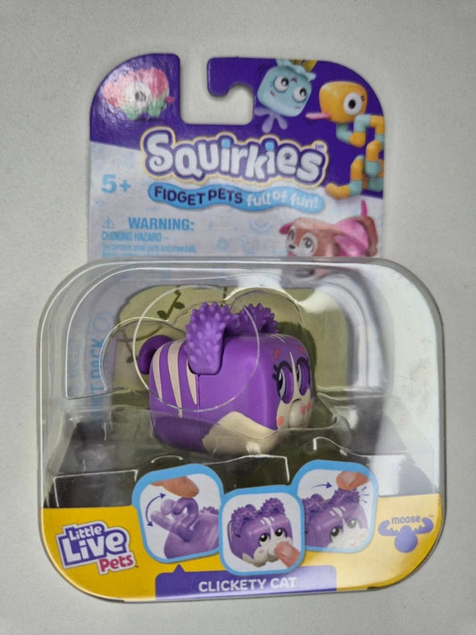 Snaps Clickety CAT - Purple White Little Live Pets Squirkies