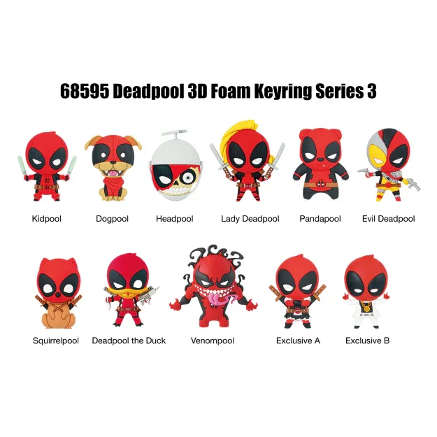 Snaps Deadpool Series 3 Bag Clips