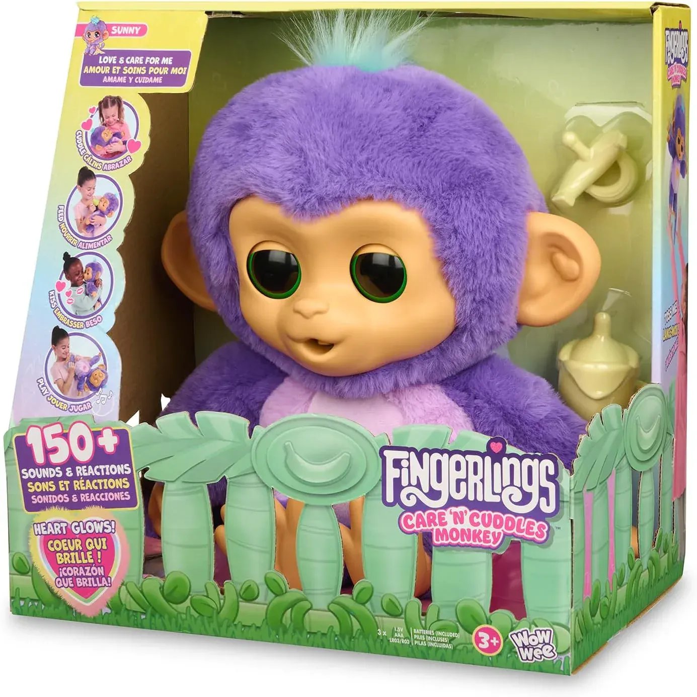 Snaps Fingerlings Care ‘n’ Cuddles Interactive Baby Monkey