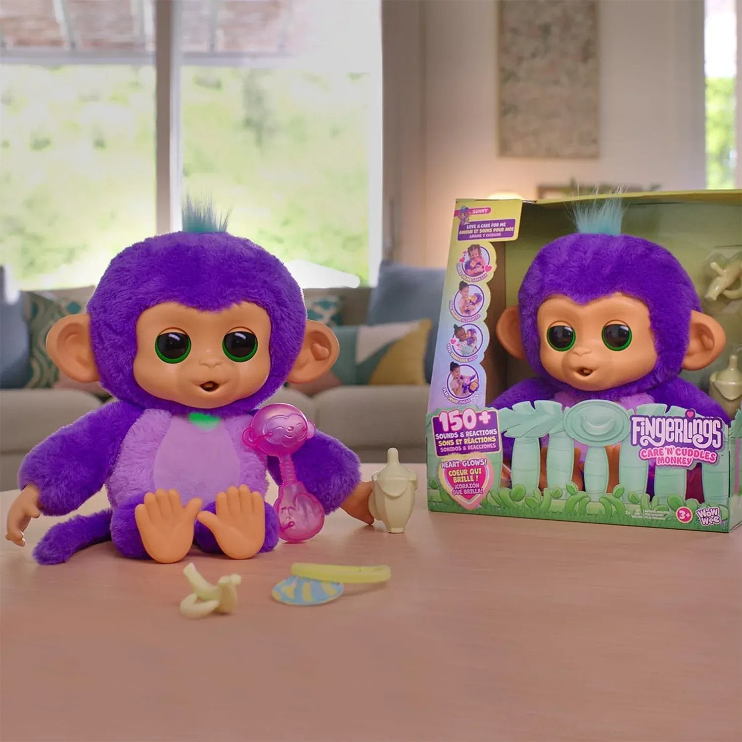 Snaps Fingerlings Care ‘n’ Cuddles Interactive Baby Monkey
