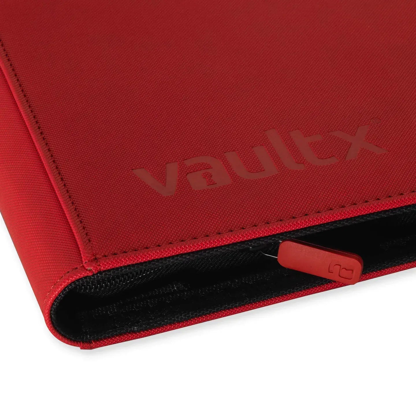 Snaps Fire Red 9 Slot Vault X 9-Pocket Exo-Tec Zip Binder