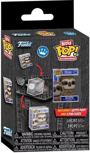 Snaps FUNKO Bitty POP! Wearables: Pin 4-Pack with Sloth Bitty POP!