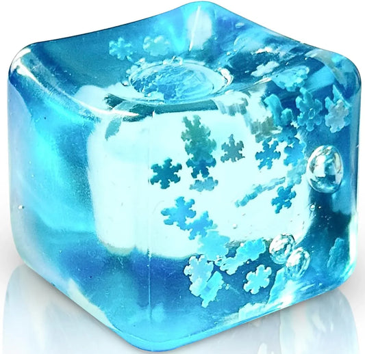 Snaps Ice Cube Squishy With Snowflakes