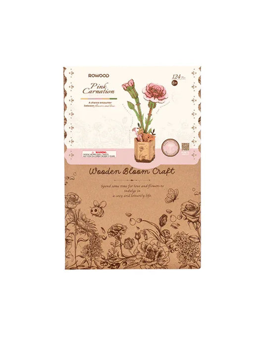Snaps Pink Carnation 3D Wooden Puzzle