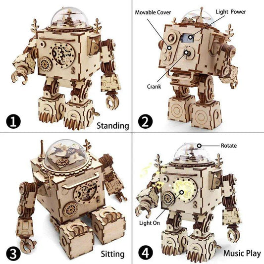 Snaps Robot Orpheus - Rokr 3D Wooden Puzzle - AM601