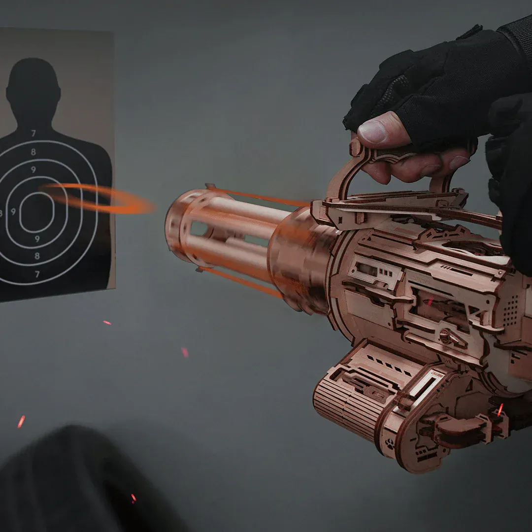 Snaps Rotating-Barrel Machine Gun 3D Wooden Puzzle