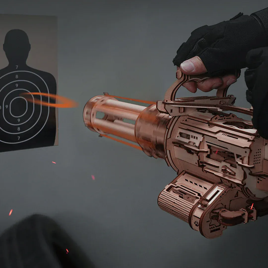 Snaps Rotating-Barrel Machine Gun 3D Wooden Puzzle