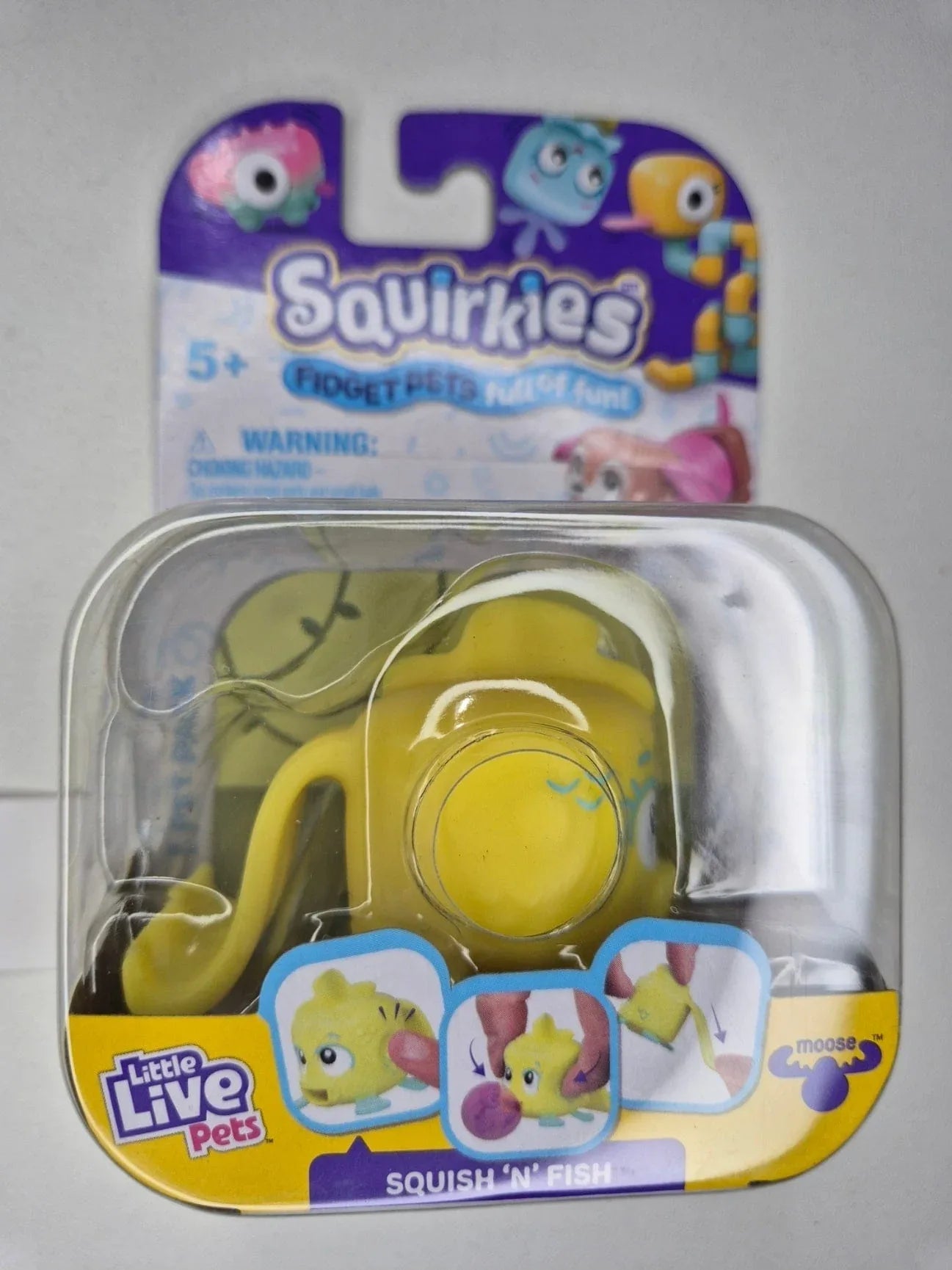 Snaps Squish 'n' FISH - Yellow Little Live Pets Squirkies