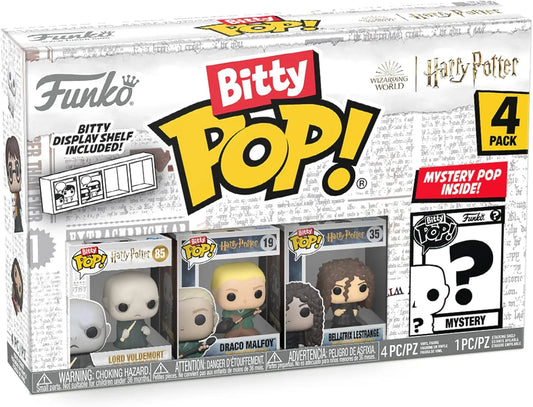 Snaps Voldemort & Draco Malfoy (Broom) &  Bellatrix +1 Mytery Funko Bitty Pop: Harry Potter Multipack Series 1 - Choose Your Toy!
