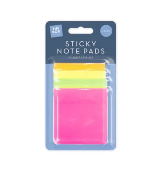 Sticky note pads 4 pack 5056170319294