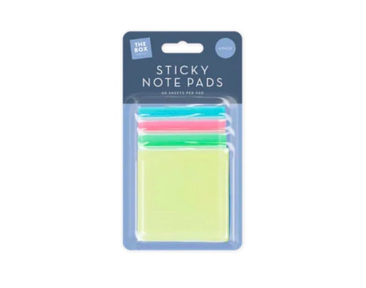 Sticky note pads 4 pack 5056170319294