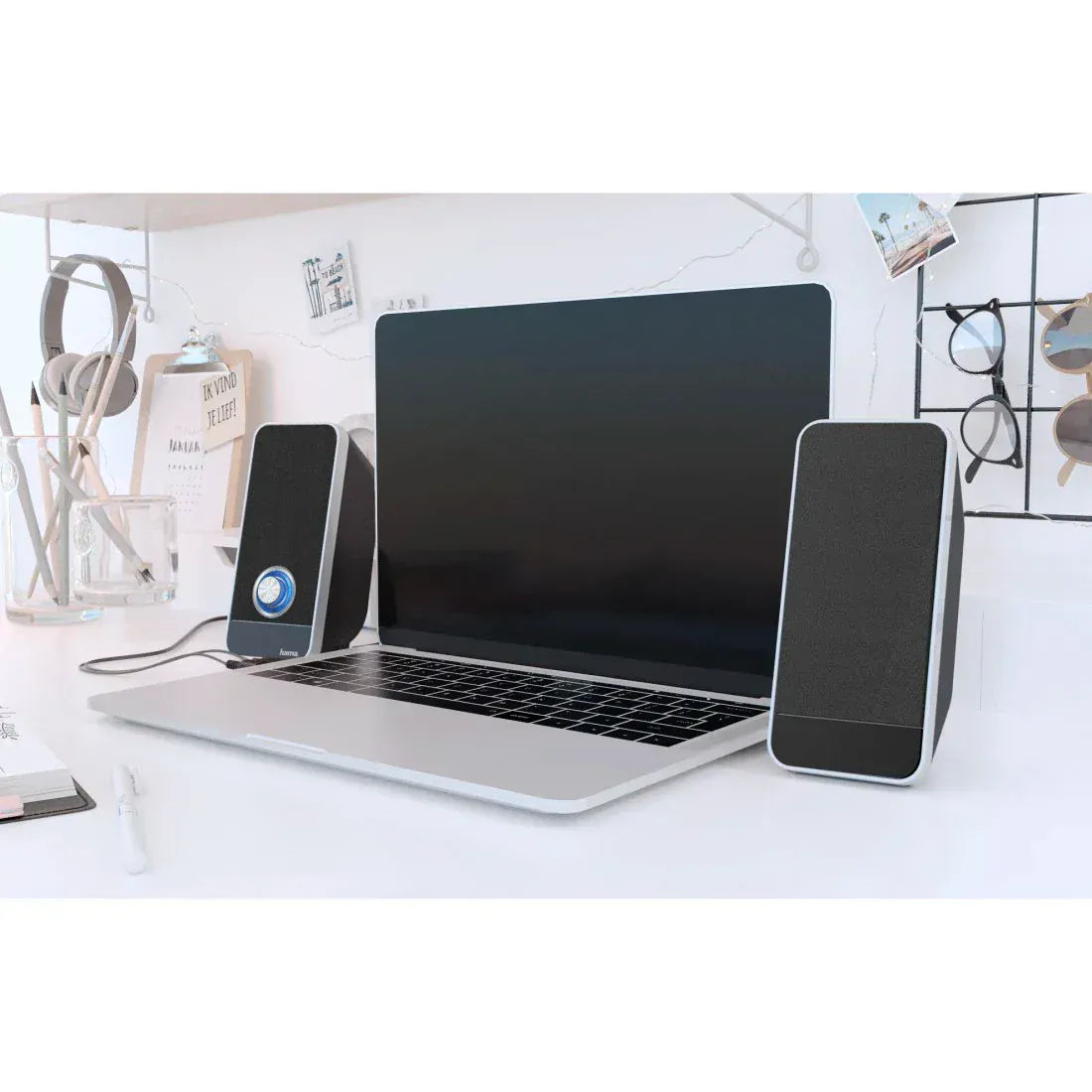 The Electronics Hub Computer Speakers Hama Sonic LS-206 USB Powered Desktop PC Speakers