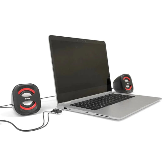 The Electronics Hub Computer Speakers Hama Sonic Mobil 183 USB Powered Desktop PC Speakers with 3.5mm Jack