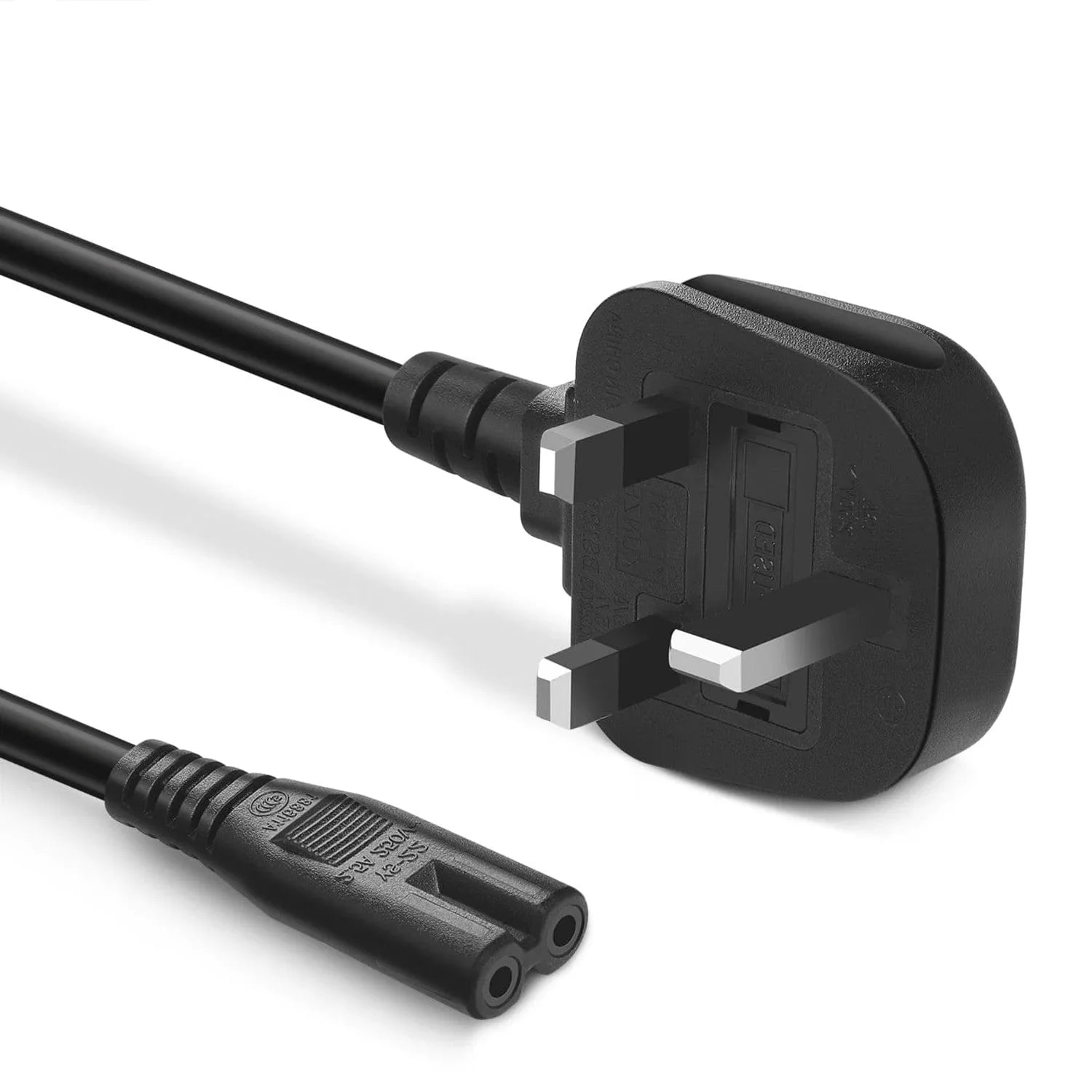 The Electronics Hub Mains Power Cables 2 Metre The Electronics Hub UK Plug to C7 Mains Lead