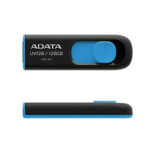 The Electronics Hub USB Flash Drives Adata 128GB UV128 USB 3.2 Flash Drive, Retractable, Capless