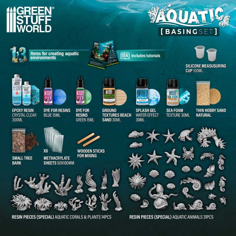 The Home Crafters Ltd. Basing Kits Green Stuff World: Basing Set - Aquatic