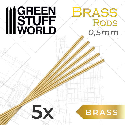 The Home Crafters Ltd. Brass 0.5mm Green Stuff World: Brass Pinning Rods - 5pc