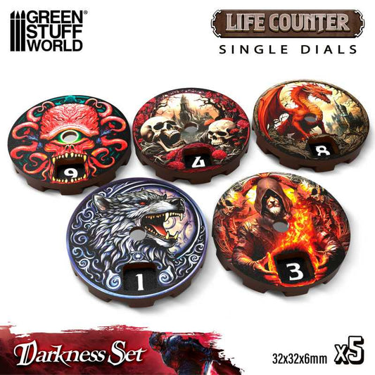 The Home Crafters Ltd. Game Counters Green Stuff World: MTG Life Counter Dials - 5pc