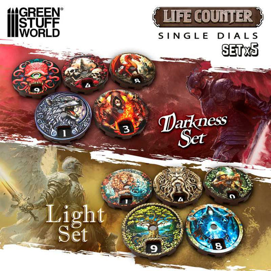 The Home Crafters Ltd. Game Counters Green Stuff World: MTG Life Counter Dials - 5pc
